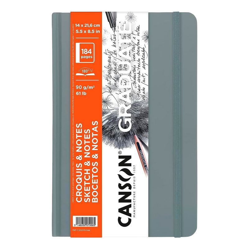 CANSON - Artbook Graduate Sketch and Notes 90Grs - Gris Claro