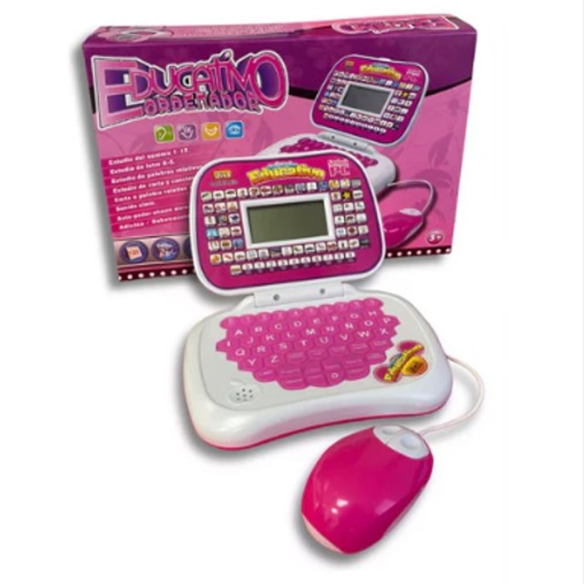 GENERICO - COMPUTADORA INTERACTIVA ESPAÑOL-INGLES  ROSA UNICORNIO ARCO