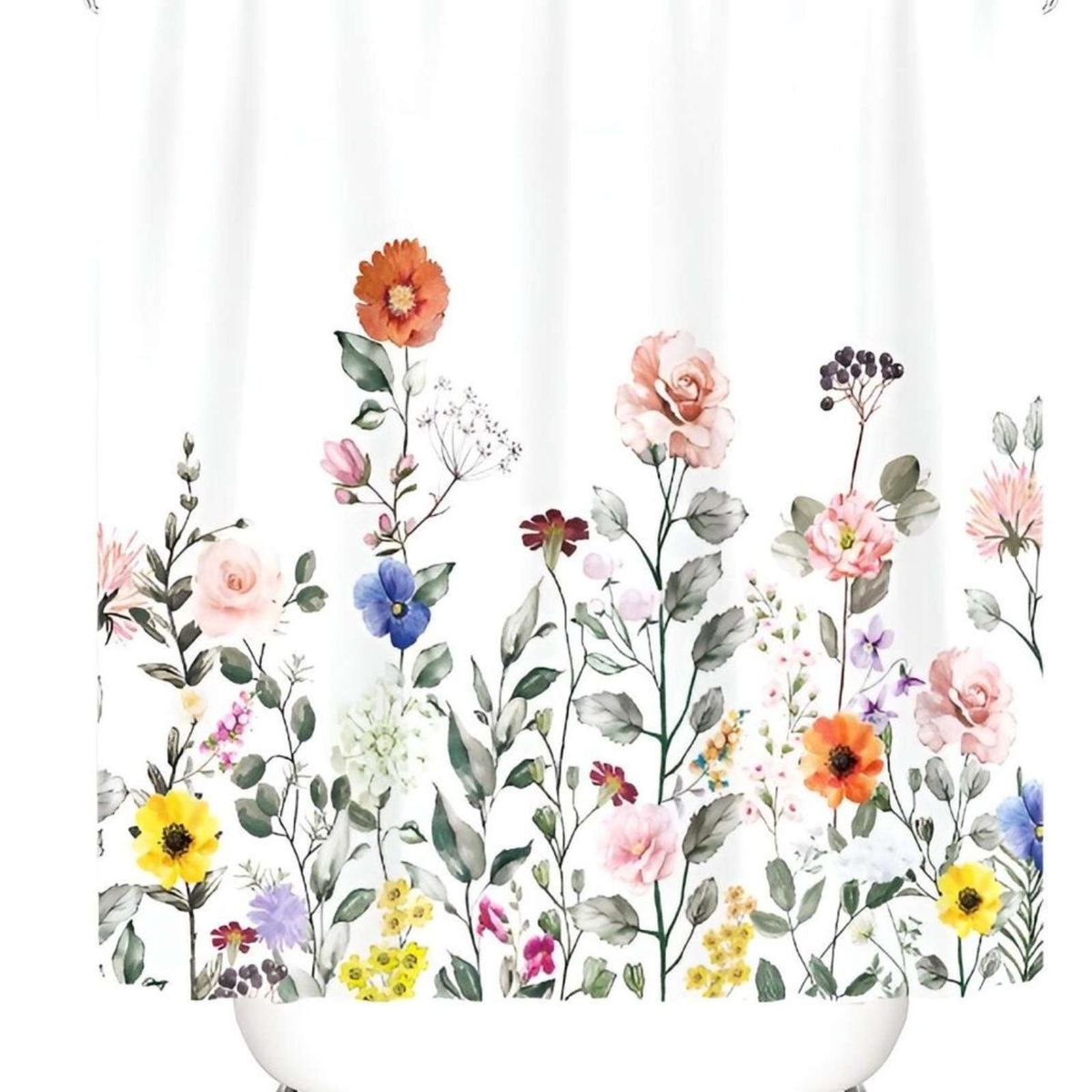 GENERICO - CORTINA DE BAÑO IMPERMEABLE MÁS FORRO DE DUCHA 180x180 cm