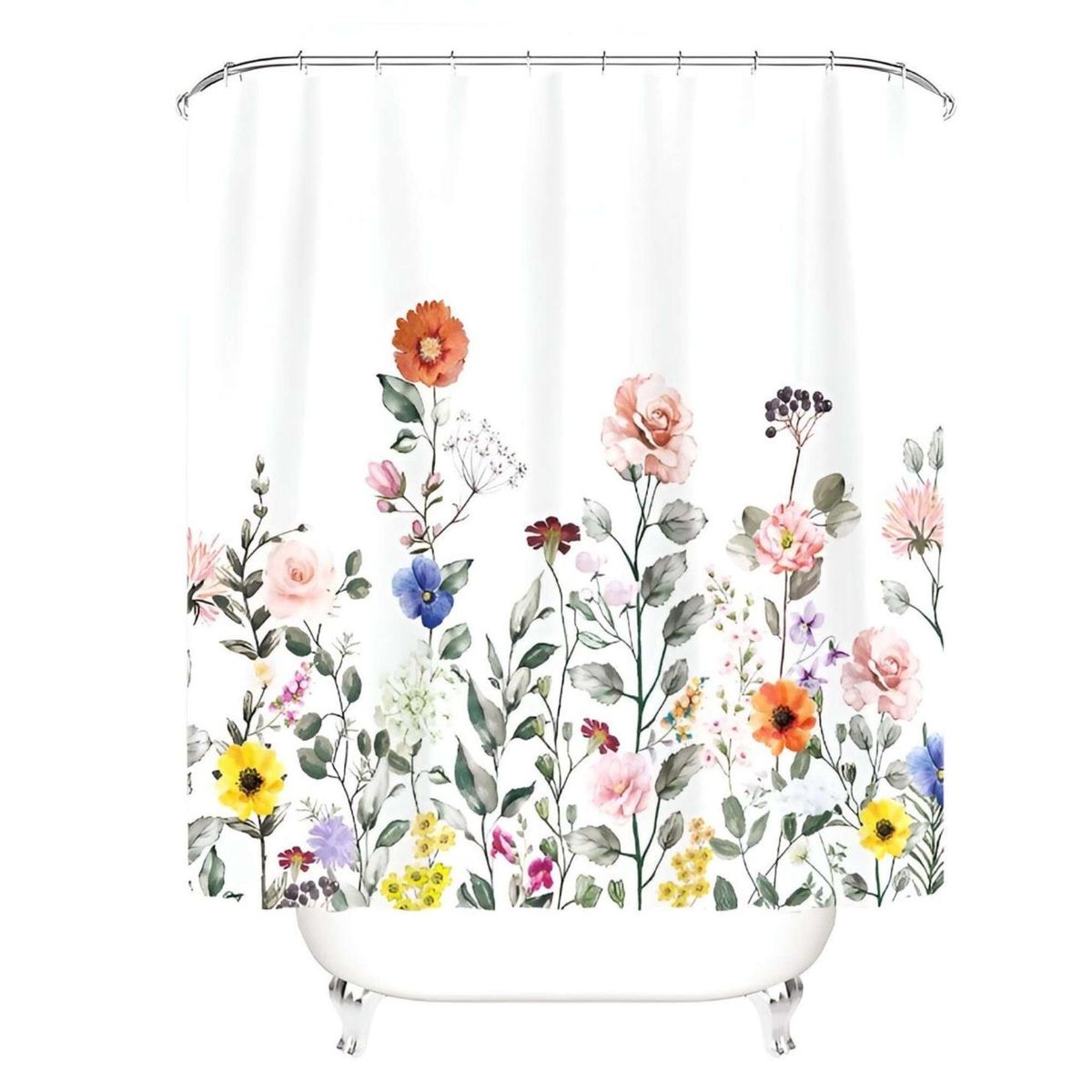 GENERICO - CORTINA DE BAÑO IMPERMEABLE MÁS FORRO DE DUCHA 180x180 cm