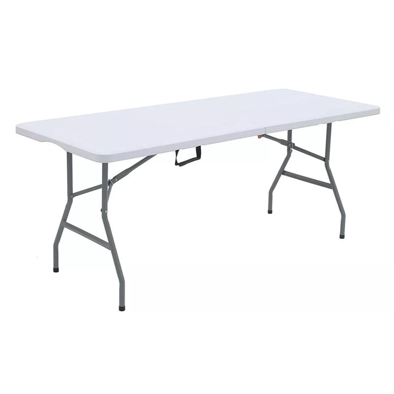 GENERICO - Mesa de exterior plegable 180CZ plástico rectangular blanco
