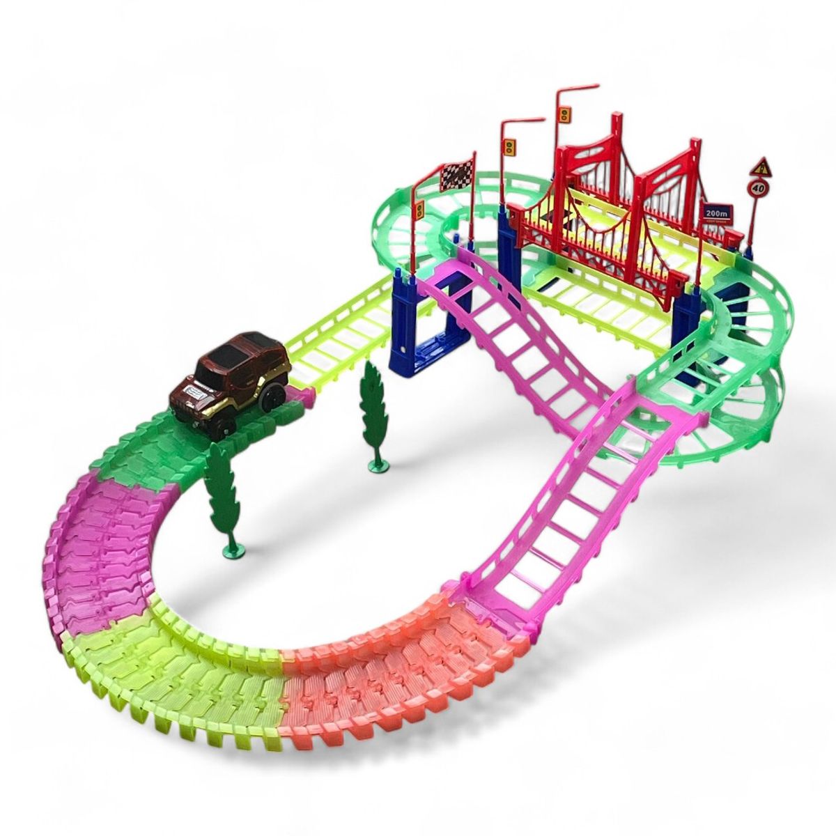 GENERICO - Juguete Pista Auto Riel Luminoso Chico