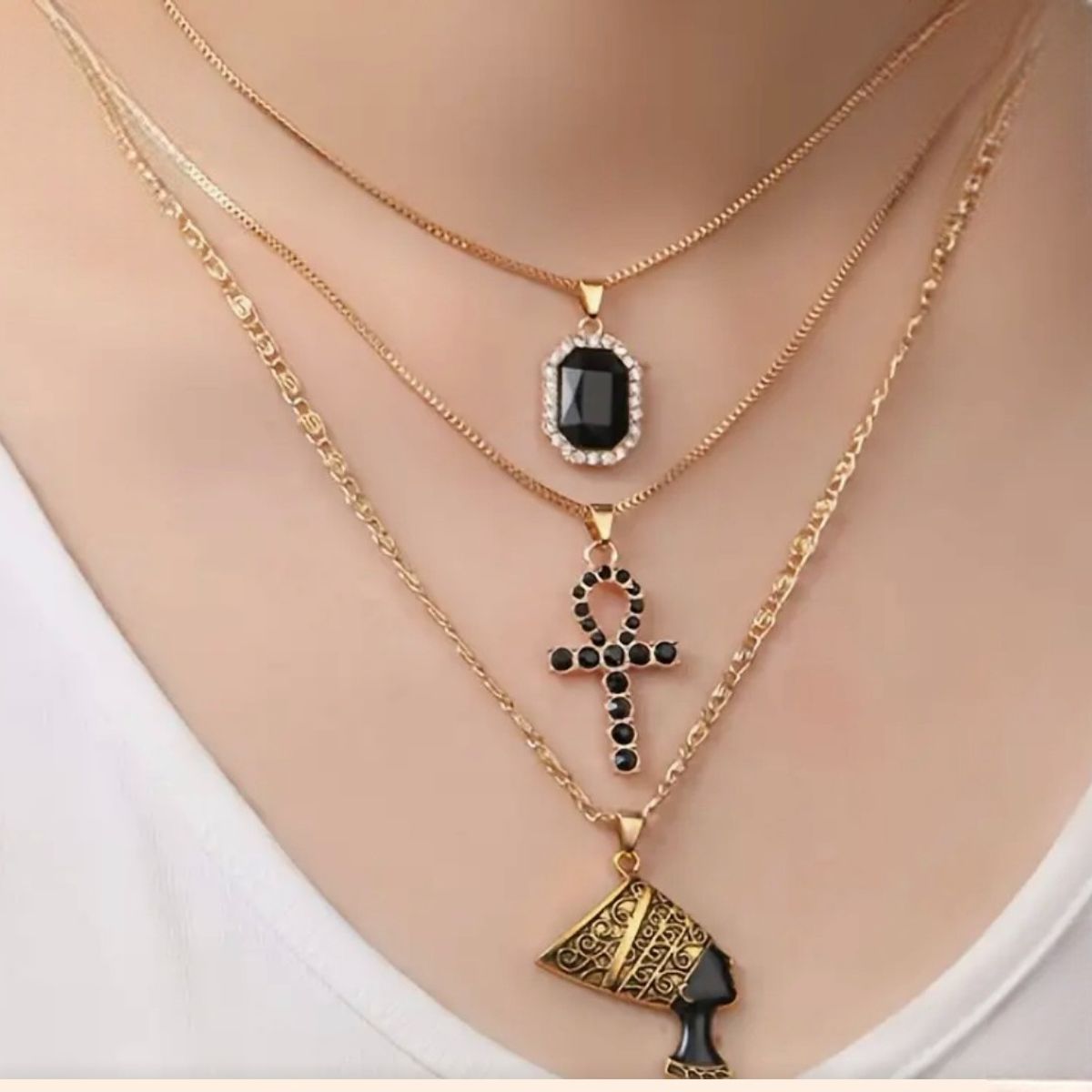 GENERICO - Collar Ankh del Faraón Místico