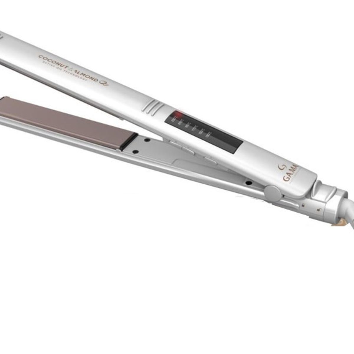 GAMA - PLANCHA ALISADORA CABELLO ELEGANCE LED COCONUT  GAMA