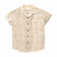 BUBBLE GUMMERS - Camisa Niño Bubblegummers Palms Beige
