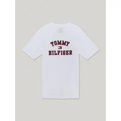 TOMMY HILFIGER - Polera De Niño Varsity Con Logo Blanco
