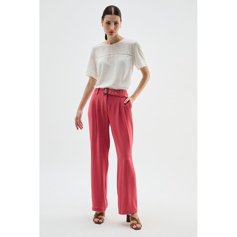 MA GRIFFE - Pantalon Rosado Mujer Magriffe