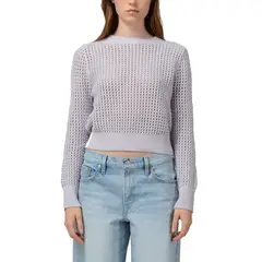 LEVIS - Chaleco Mujer Crochet Manga Larga Lila
