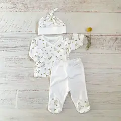 WAWABABY - Ajuar Bebes Algodón Pima Wawa Conejo Beige