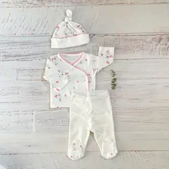 WAWABABY - Ajuar Bebes Algodón Pima Wawa Conejo Rosado