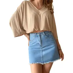 ME MATO TIENDA - Falda jeans tachas mujer