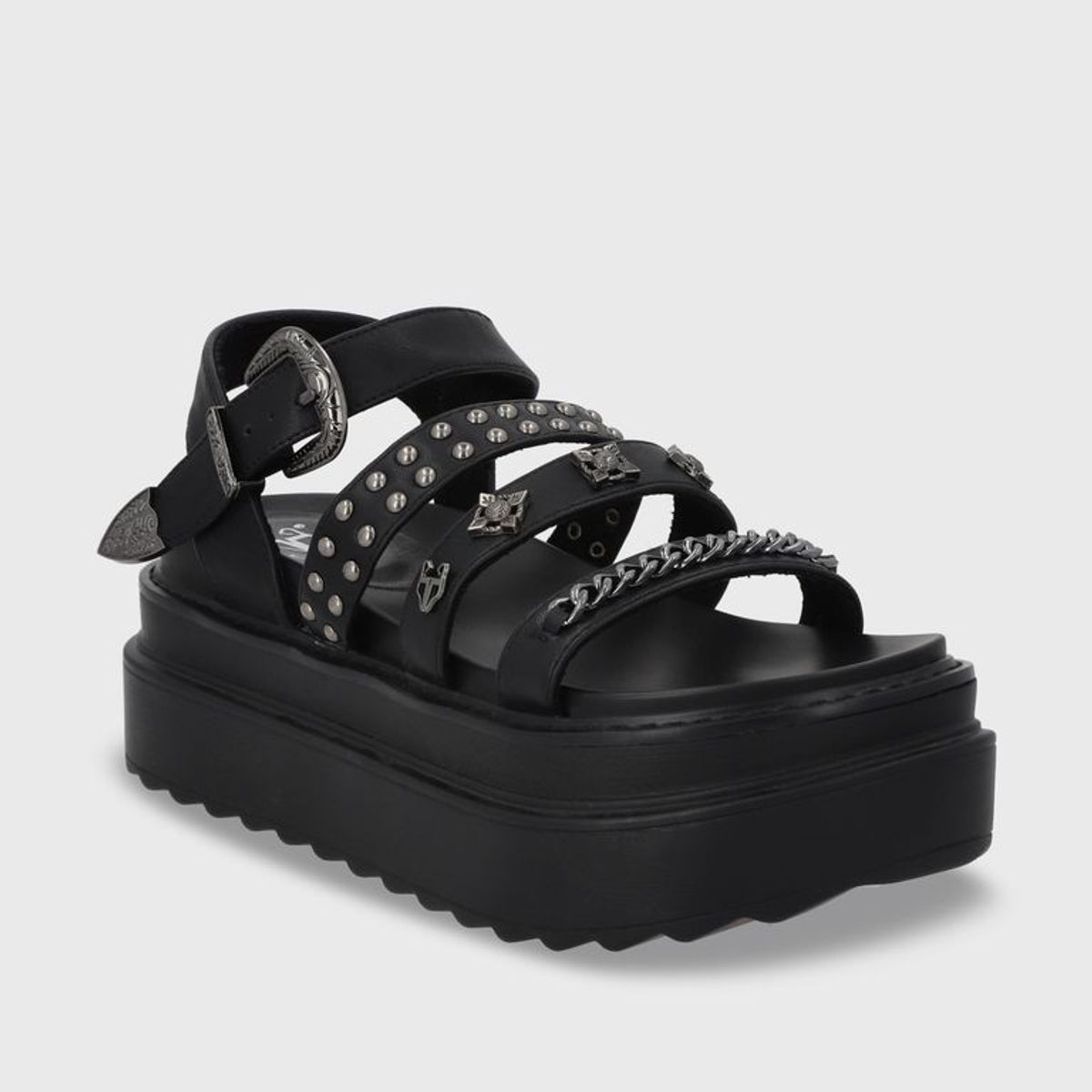 GOTTA - Sandalia Mujer Negra Plataforma 25235 Gotta