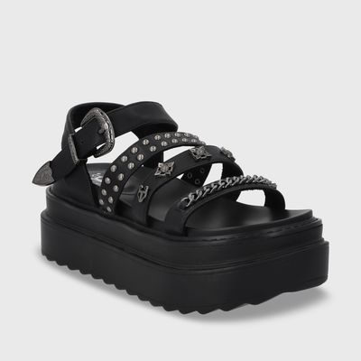 Imagen 2 del producto Sandalia Mujer Negra Plataforma 25235