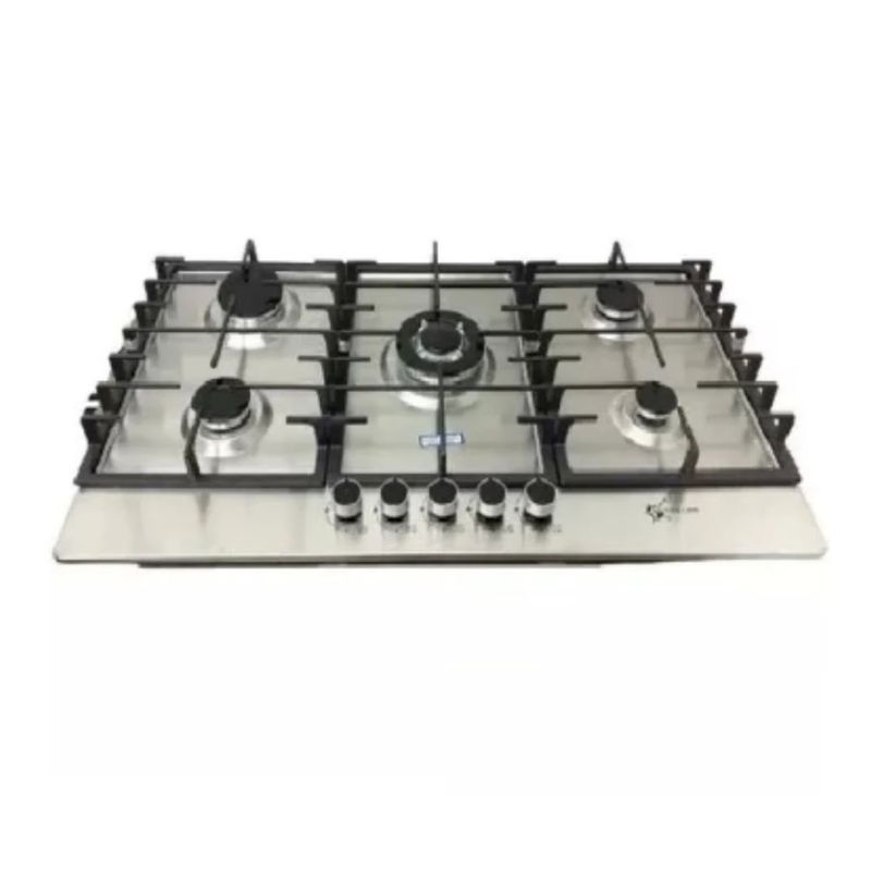 GENERICO - ENCIMERA A GAS ACERO INOXIDABLE 5 PLATOS COCINA