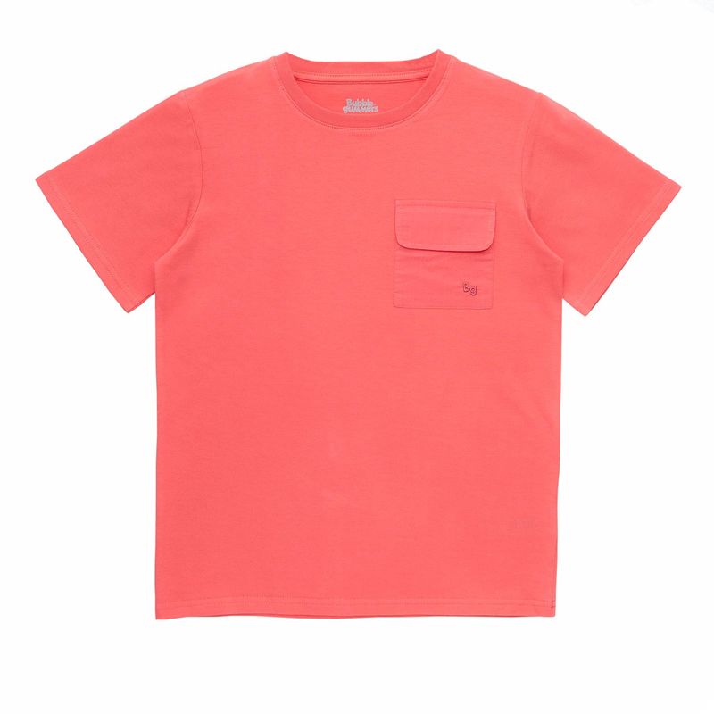 BUBBLE GUMMERS - Polera Manga Corta Niño Bubblegummers Castaño Naranjo