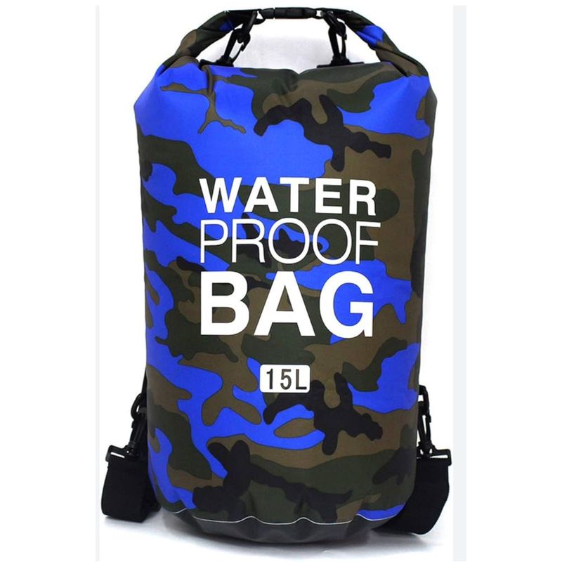 GENERICO - BOLSO RESISTENTE AL AGUA 15 LITROS AZUL