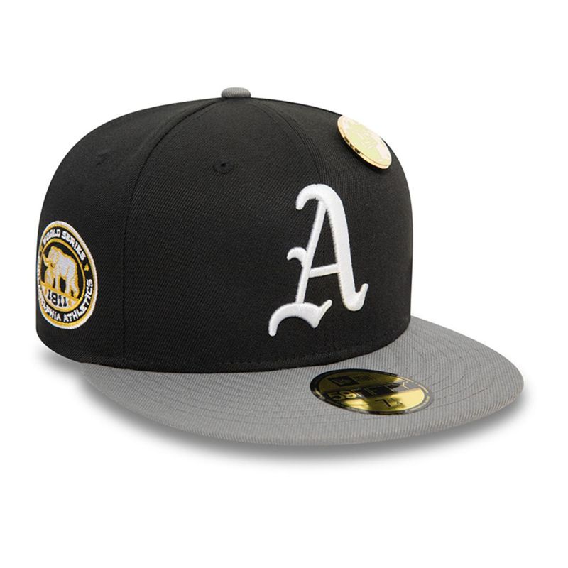 NEW ERA - Gorra 59Fifty Oakland Athletics MLB Contrast Pin Black
