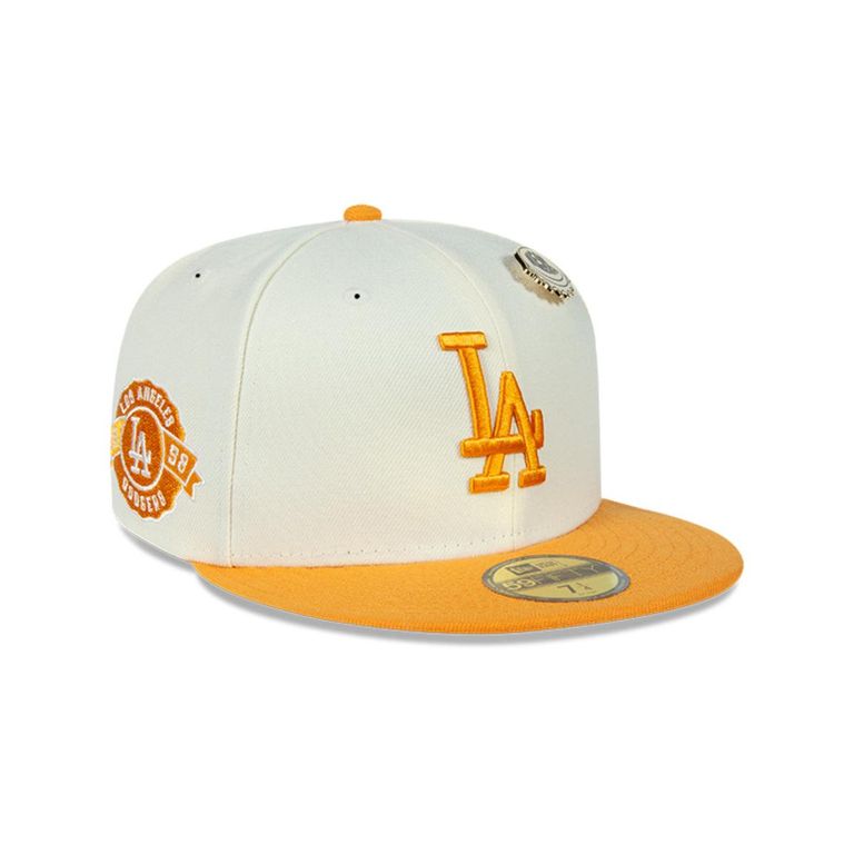 Gorra 59Fifty Los Angeles Dodgers MLB Beer Pack Stone Amarillo 7 1/8