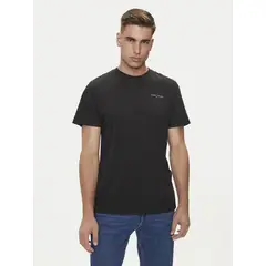 TOMMY HILFIGER - Polera Con Logo Slim Fit Negro Tommy Jeans