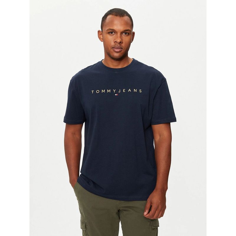 TOMMY HILFIGER - Polera Regular Fit Con Logo Bordado Azul Tommy Jeans