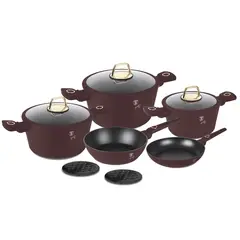 BERLINGER HAUS - BATERIA DE COCINA 10 PZS LEONARDO COLLECTION ANTIADHERENTE