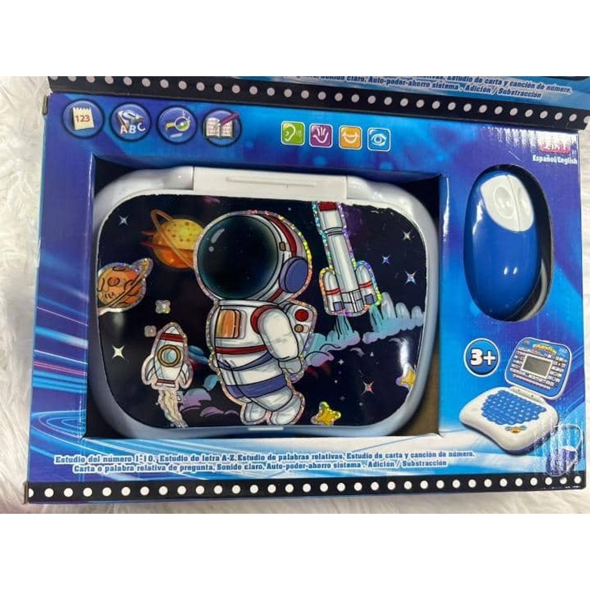 GENERICO - COMPUTADORA DIDACTICA ESPAÑOL-INGLES ASTRONAUTAS AZUL WYM