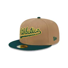 NEW ERA - Gorra 59Fifty Oakland Athletics MLB Classic 8-Bit Wordmark Beige