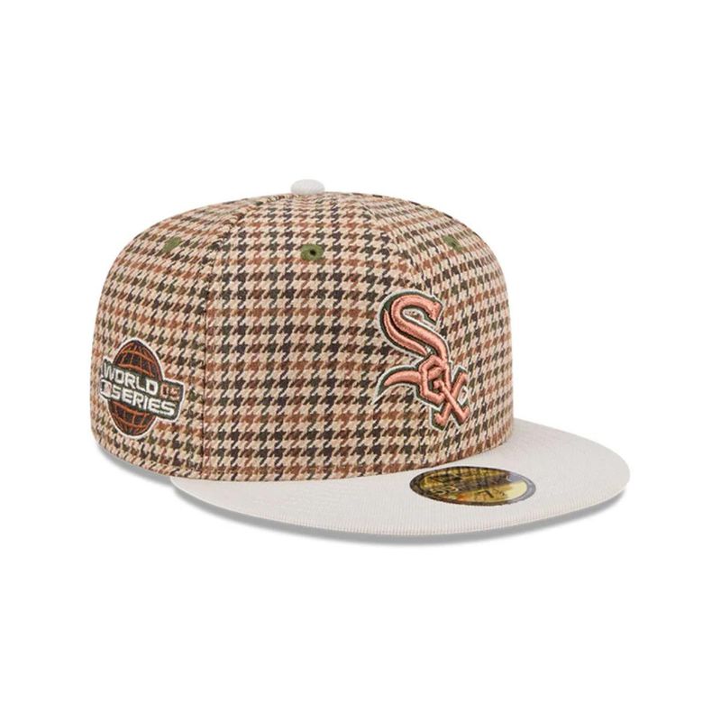 NEW ERA - Gorra 59Fifty Chicago White Sox MLB Houndstooh Open Brown