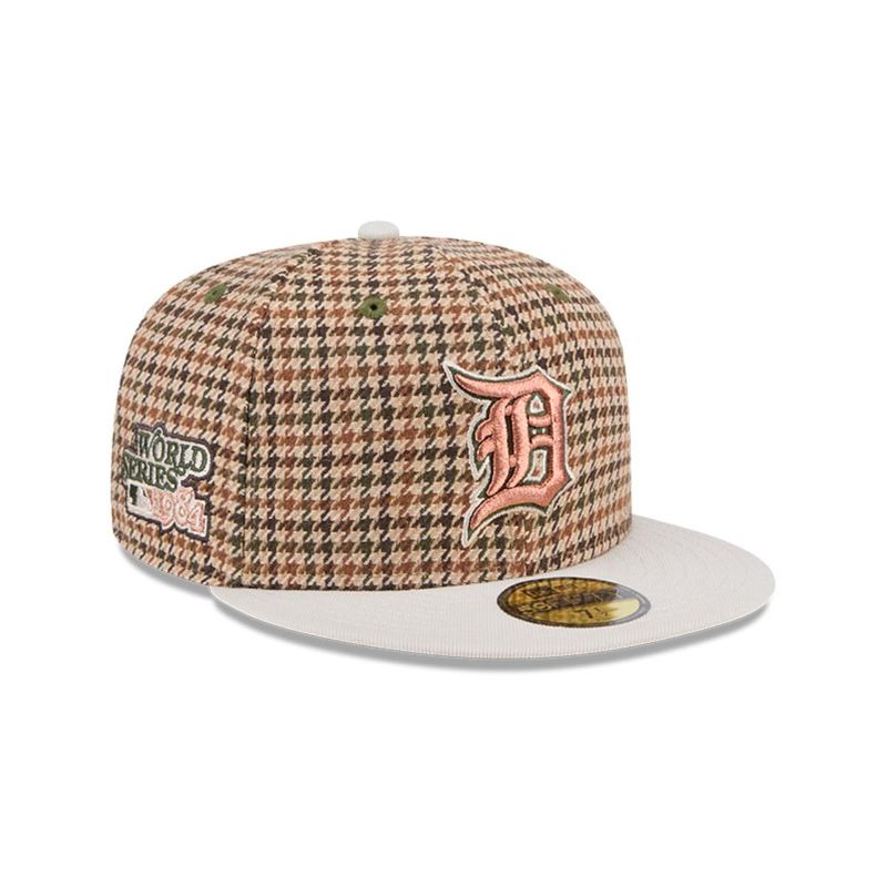 NEW ERA - Gorra 59Fifty Detroit Tigers MLB Houndstooh Open Brown