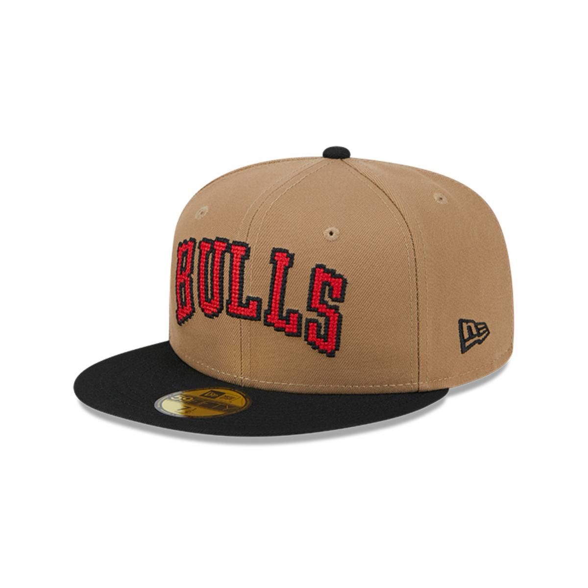 NEW ERA - Gorra 59Fifty Chicago Bulls NBA Classic 8-Bit Wordmark Beige