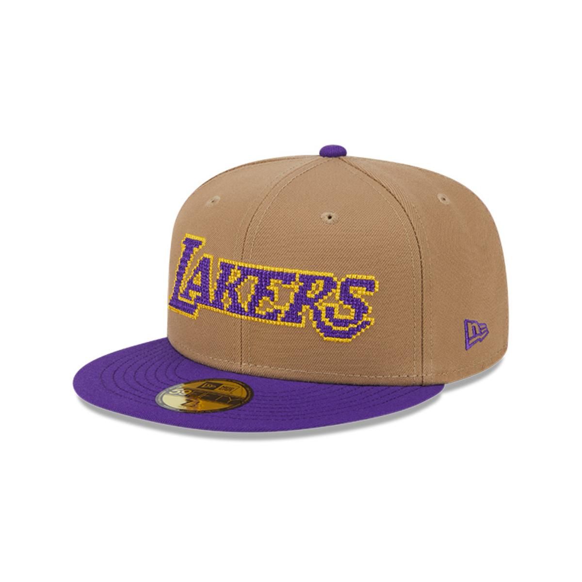 NEW ERA - Gorra 59Fifty Los Angeles Lakers NBA Classic 8-Bit Wordmark