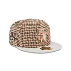 NEW ERA - Gorra 59Fifty San Diego Padres MLB Houndstooh Open Brown
