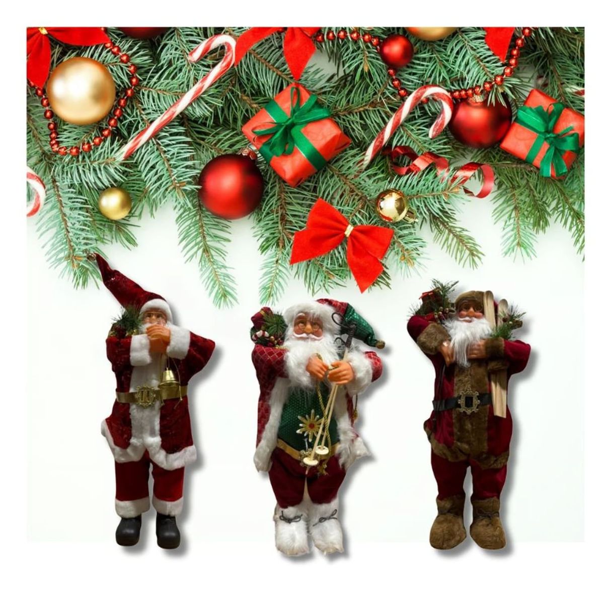 GENERICO - Adorno Viejito Viejo Pascuero 65cm Muñeco Decorativo Navidad Rojo