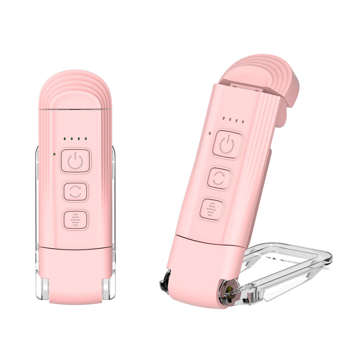 ATURE - Lámpara Luz Lectura Clip Plegable Recargable Usb Temporizado Rosado
