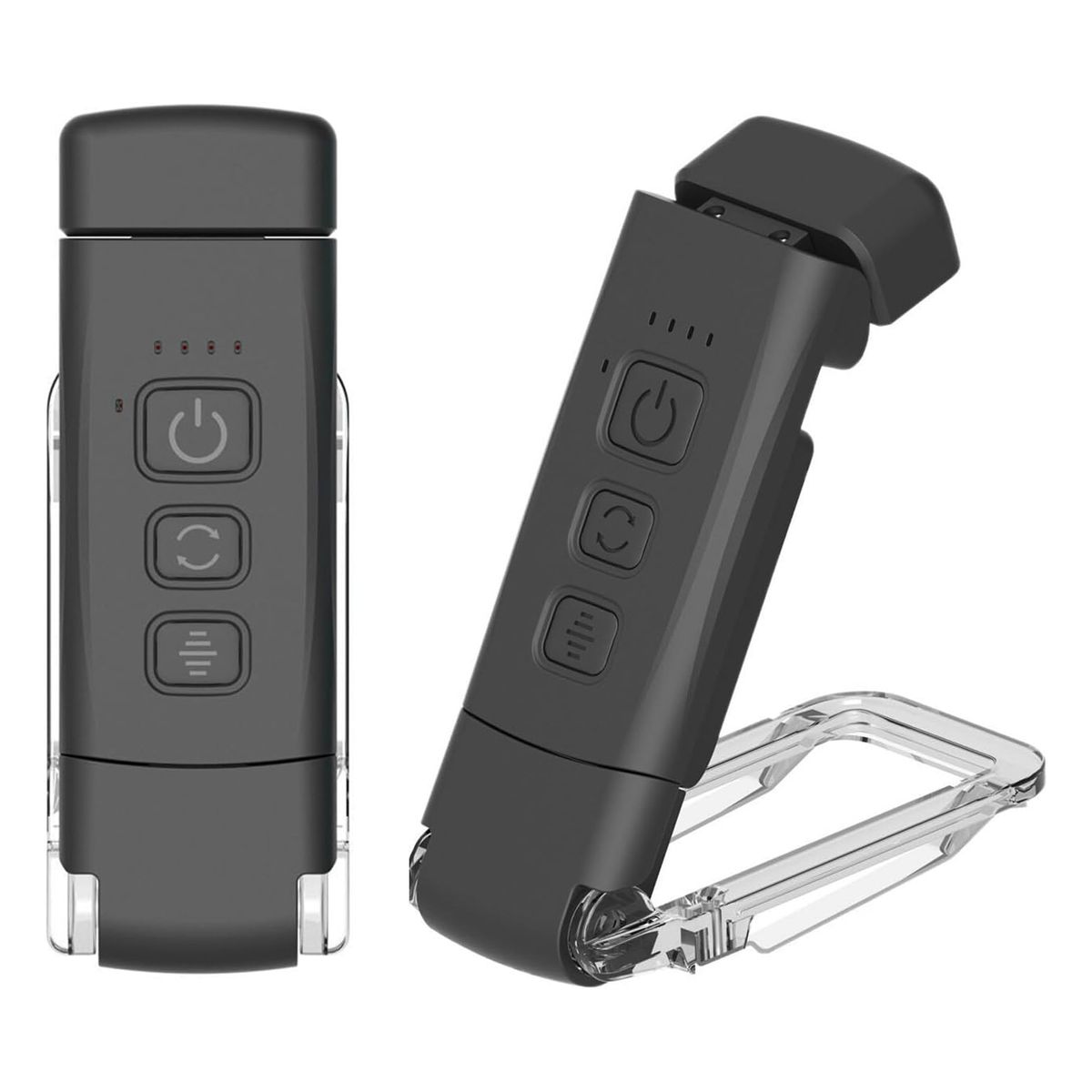 ATURE - Lámpara Luz Lectura Clip Plegable Recargable Usb Temporizado Negro