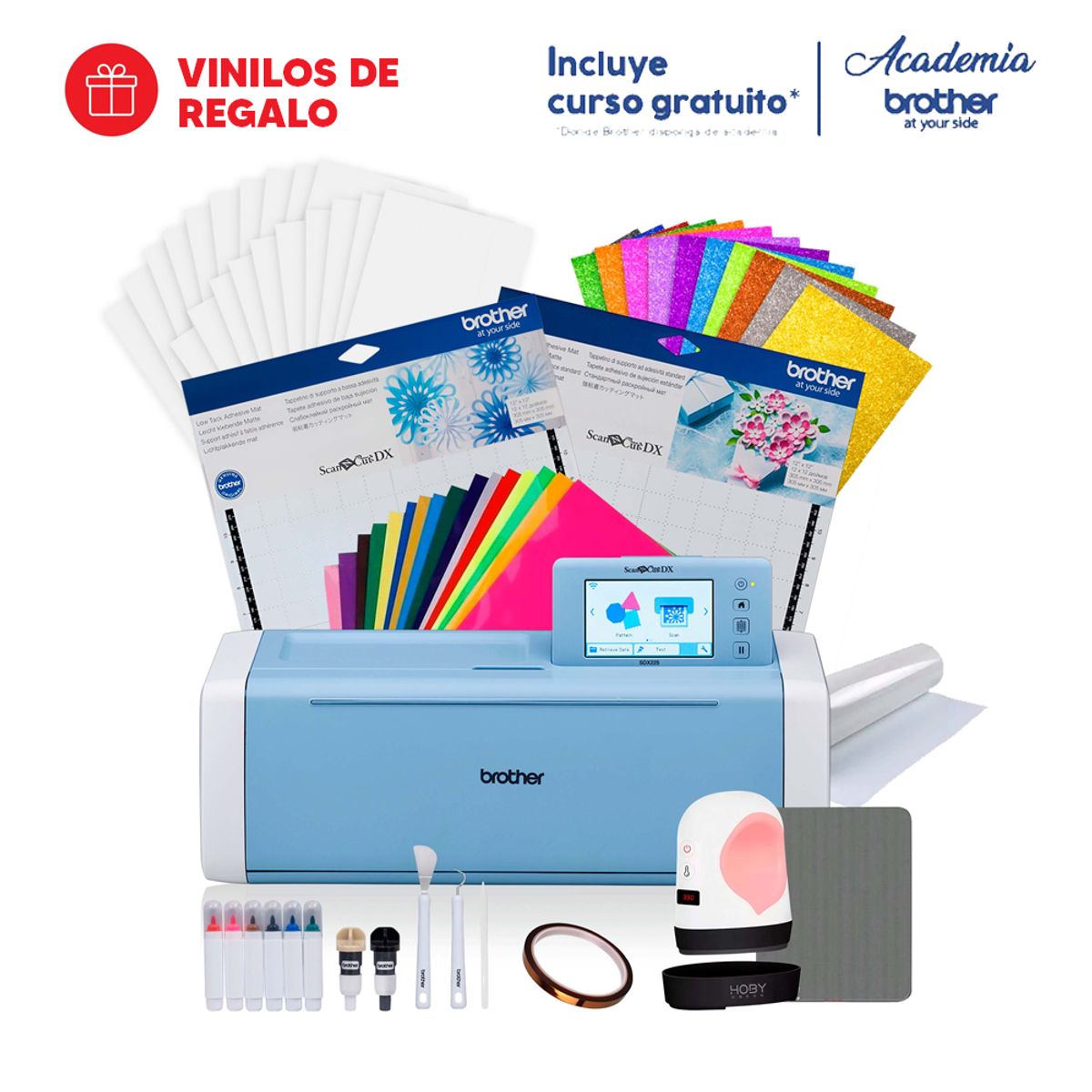 BROTHER - Plotter de corte Scan SD225 Brother + Estampadora Mini Hoby