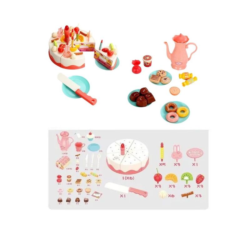 GENERICO - Juego pastel de cumpleaños con Luz y Sonido para niñas