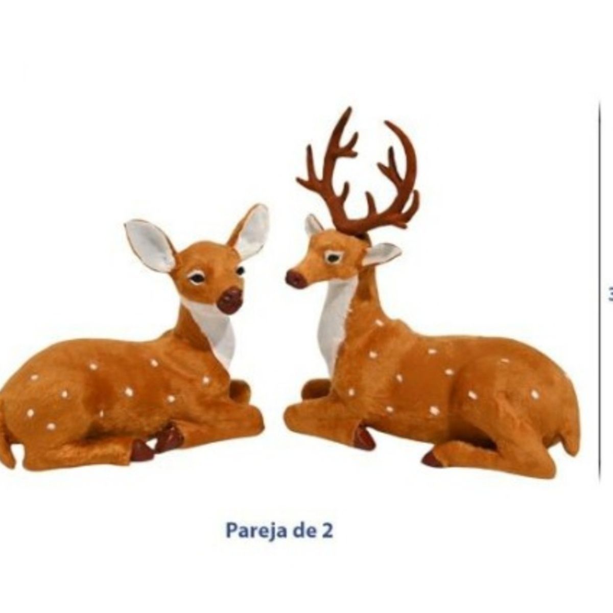 OEM - PAREJA DE RENOS ADORNO NAVIDAD DECORATIVO