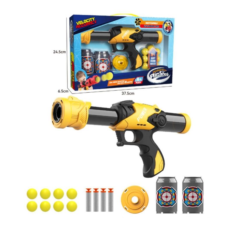 GENERICO - Pistola de juguete Bala Suave para niños color Amarillo