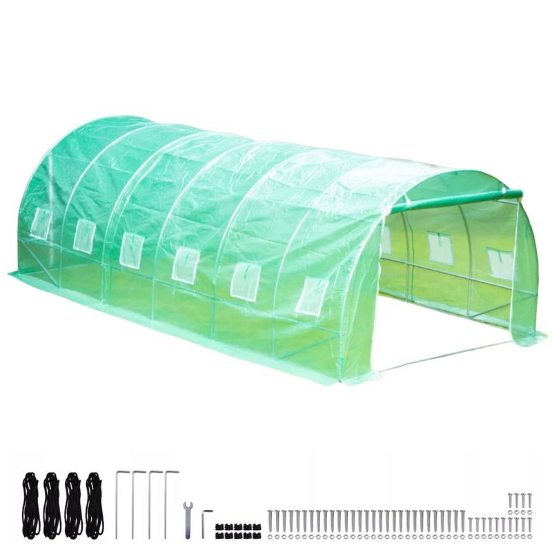 HOMECLAF - Invernadero Armable Túnel 18mt2 6x3x2mts