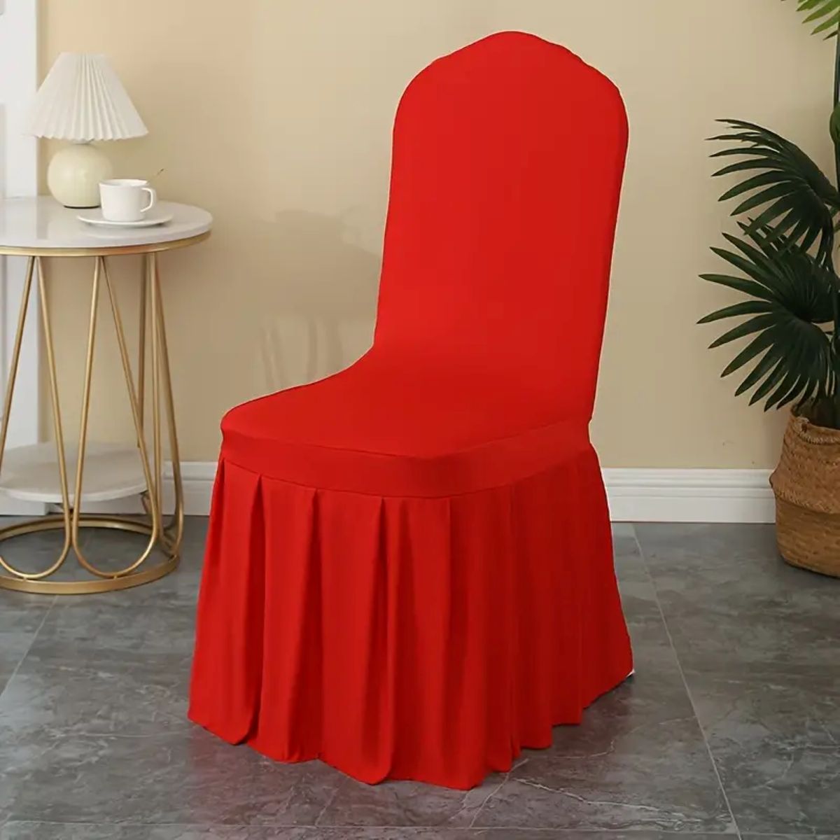 GENERICO - Pack 6 Funda Elástica Para Silla Universal De Evento - Rojo