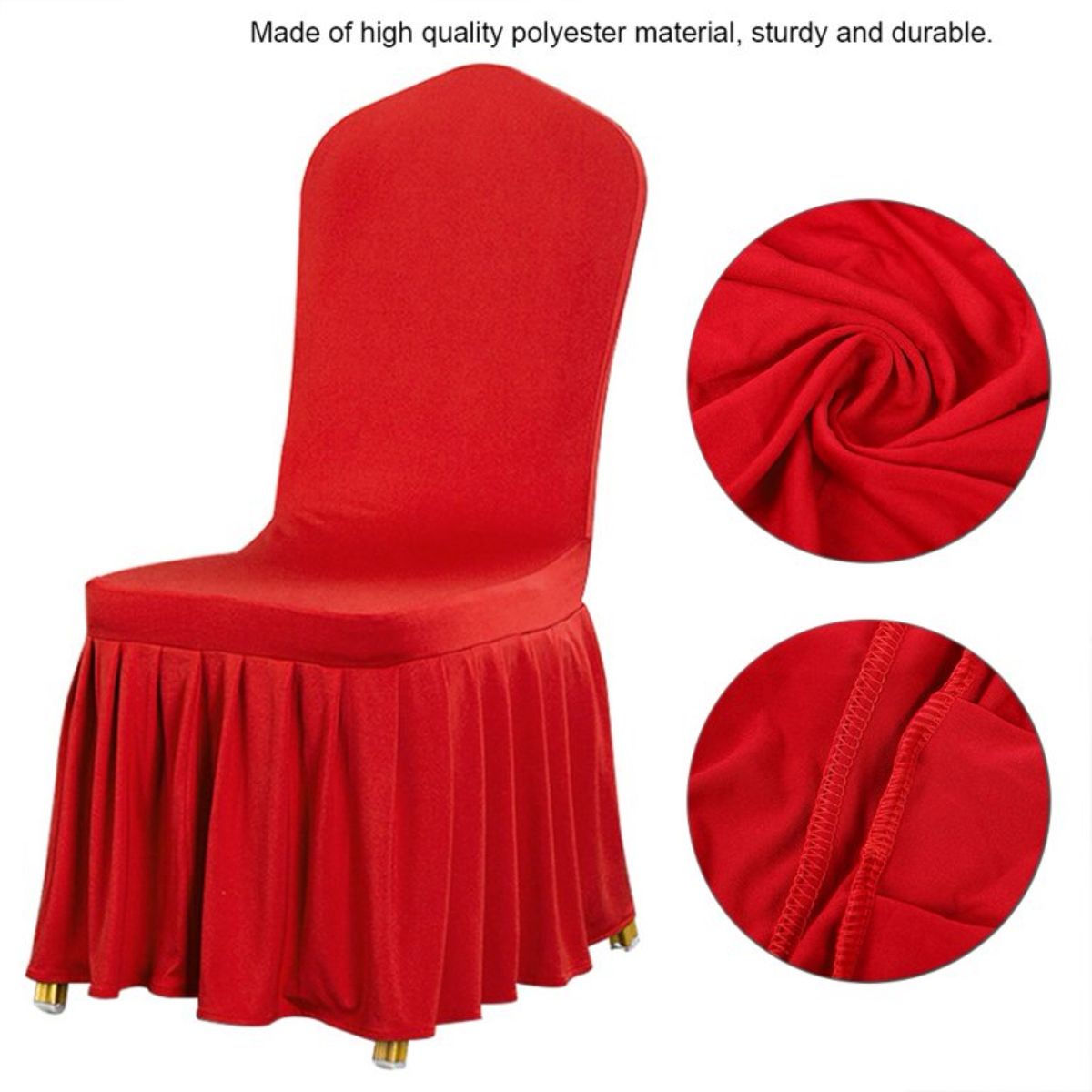 GENERICO - Pack 6 Funda Elástica Para Silla Universal De Evento - Rojo