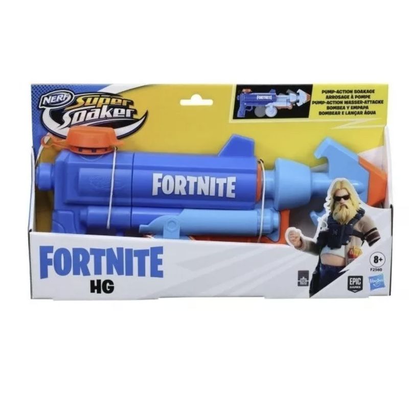 NERF - Pistola Agua Supersoaker Fortnite Hg Blaster