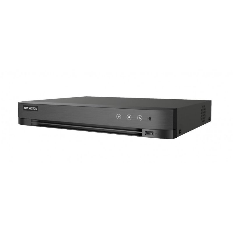 HIKVISION - DVR Hikvision Turbo Acusense de 4CH 1080p HDD 1U - Negro