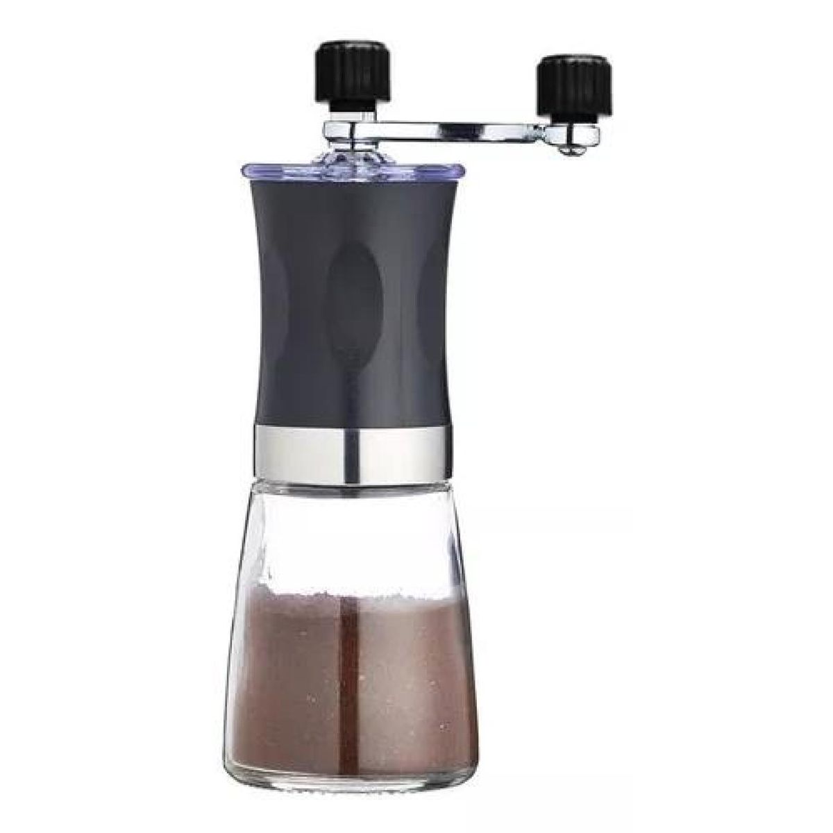 GENERICO - Moledor de café manual molino de cerámica molinillo de vidrio negro