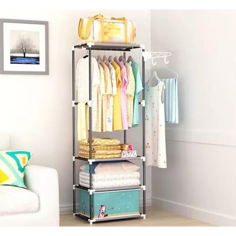 GENERICO - Closet ropero armable 170x55x36 negro
