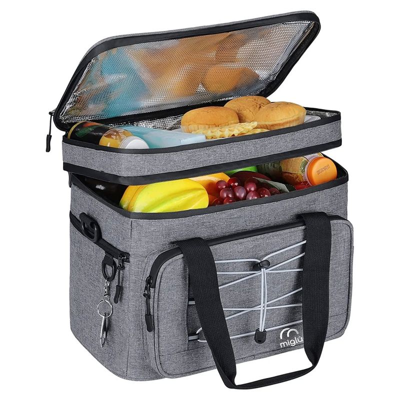 MIGLU - Bolso Cooler 27 Litros 30 Latas Multi Compartimientos