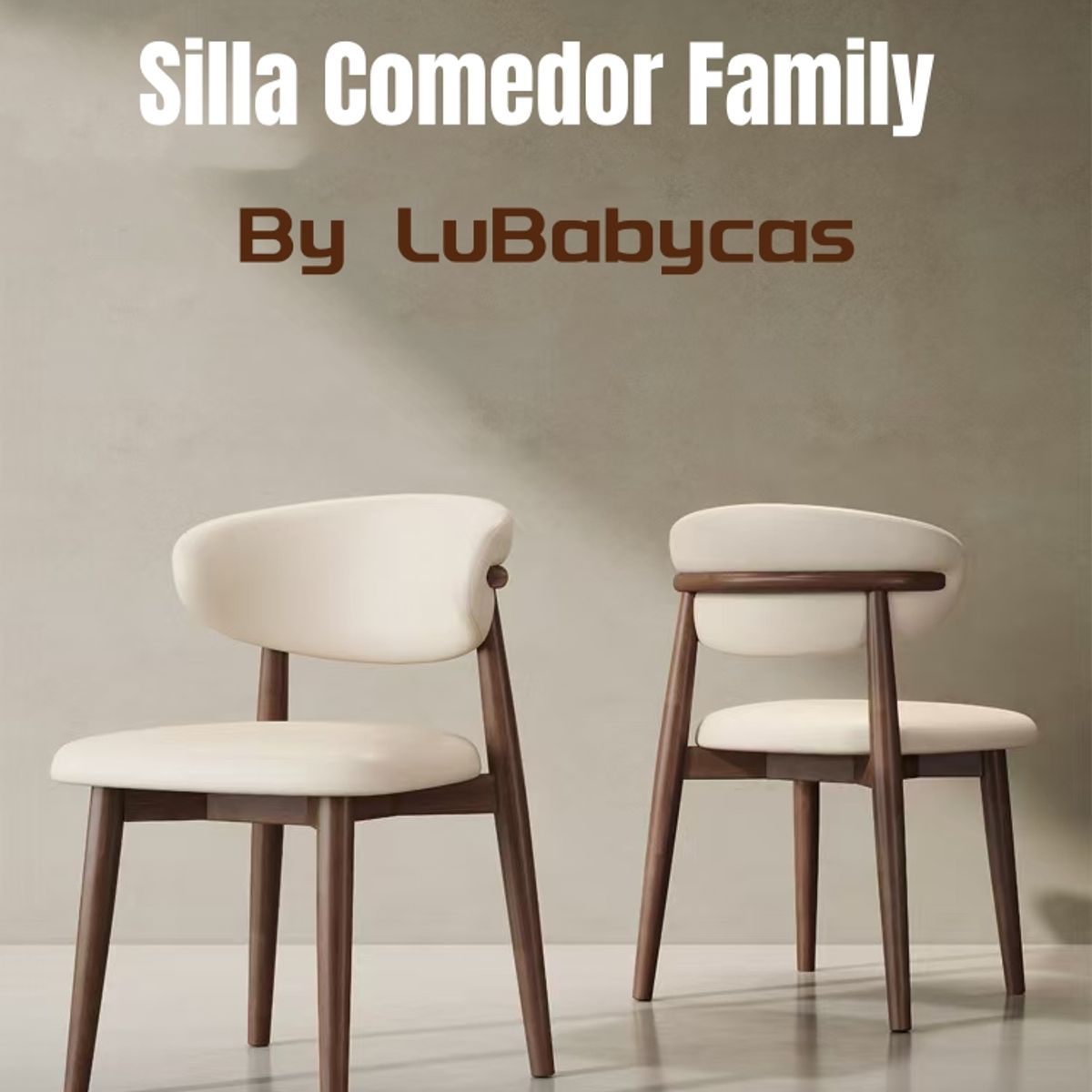 LUBABYCAS - Pack 2 Sillas de Comedor Madera Café Family By LuBabycas