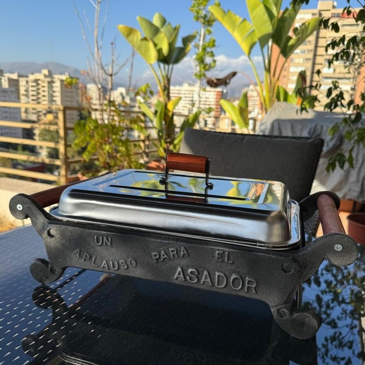 KAS - Brasero para Mesa con Tapa Un Aplauso para el Asador