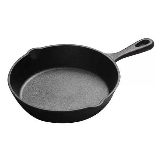 GENERICO - Set De 3 Sartenes 3 Hierro Fundido 16 20 Y 26cm Fierro